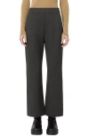 Mm By Max Mara Orlanda Herringbone Tweed Pintuck Pleat Pants In Gray