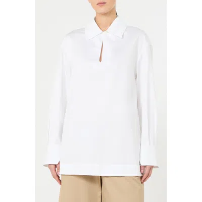 Mm By Max Mara Labano Cotton Shirt In White