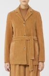 Mm By Max Mara Labile Cotton Blend Corduroy Jacket In Brown