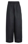 Mm By Max Mara Minnie Linen Pull-on Pants In Black