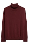 Mm By Max Mara Mino Virgin Wool Turtleneck Sweater In Burgundy