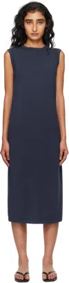 Mm By Max Mara Navy Aulla Midi Dress