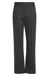 Mm By Max Mara Orlanda Herringbone Tweed Pintuck Pleat Pants In Black