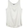 Mm By Max Mara Pan Sleeveless Stretch Silk Top In White
