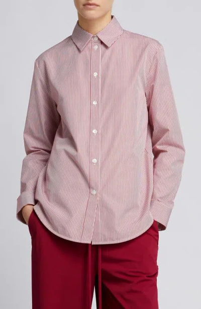 Mm By Max Mara Panfilo Stripe Button-up Shirt In Pink