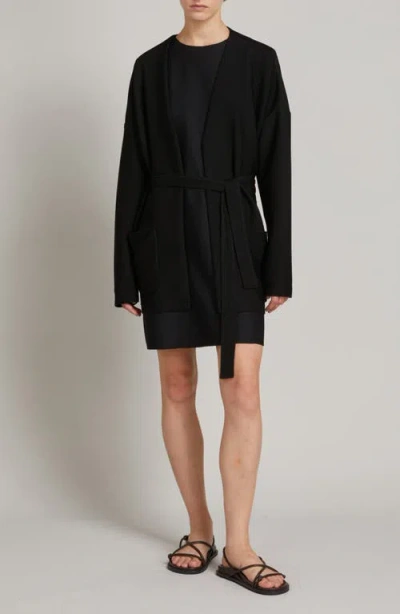 Mm By Max Mara Papilla Belted Cardigan In Black