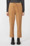 Mm By Max Mara Parco Tie Waist Crop Pants In Brown