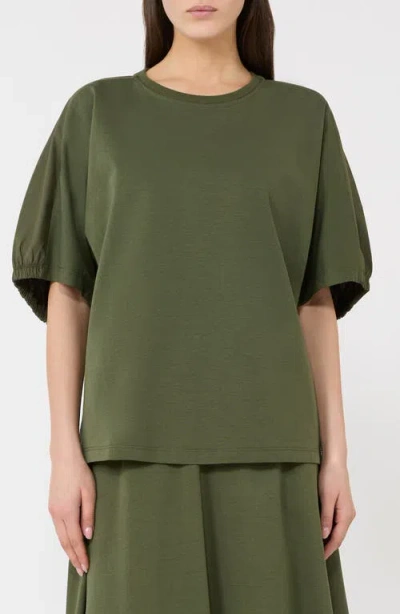 Mm By Max Mara Puff Sleeve Knit Top In Green