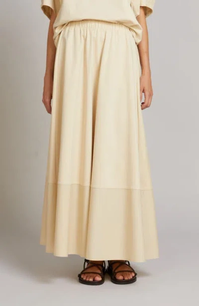 Mm By Max Mara Ribes Mixed Media Maxi Skirt In White