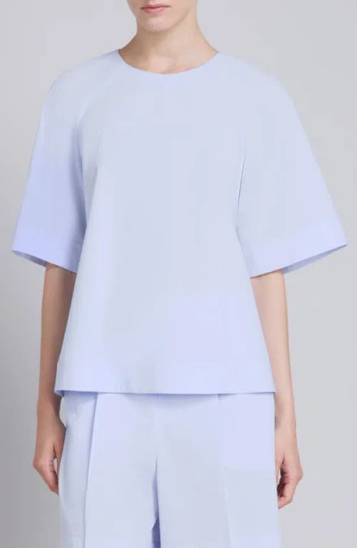 Mm By Max Mara Ridente Cotton Top In Blue