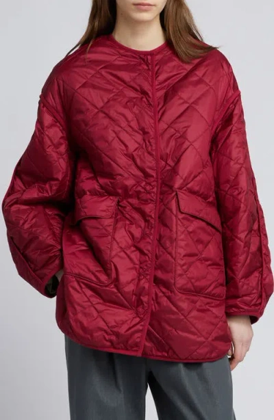 Mm By Max Mara Spiga Quilted Jacket In Red
