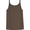 Mm By Max Mara Strenna Stretch Cotton Ribbed Tank In Dark Green