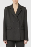 Mm By Max Mara Virgus Double Breasted Jersey Blazer In Gray