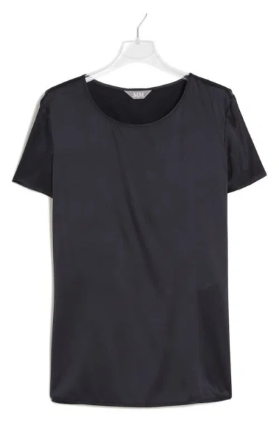 Mm Cortona Stretch Silk Top In Navy
