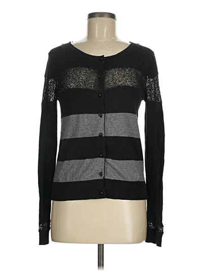 Pre-owned Mm Couture By Miss Me Cardigan Sweater In Black