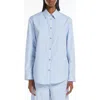 Mm Dardano Stripe Cotton Button-up Shirt In Light Blue