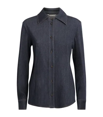 Mm Denim-effect Shirt In Blue