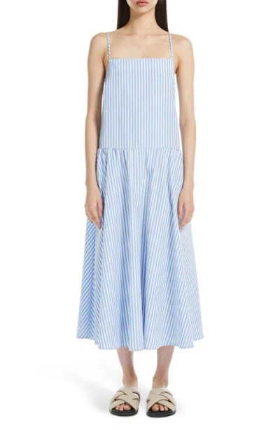 Mm Ettore Drop Waist Sleeveless Maxi Dress In Light Blue
