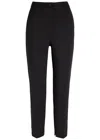 Mm Gerona Tapered-leg Jersey Trousers In Black