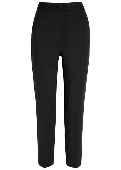 Mm Gerona Tapered-leg Jersey Trousers In Black