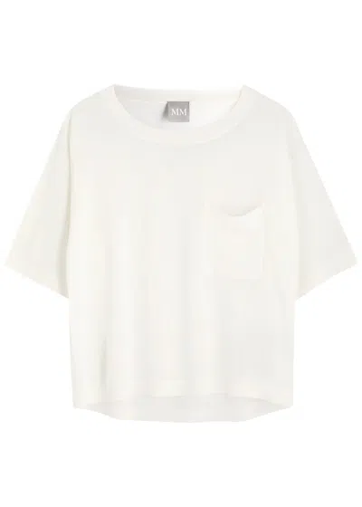 Mm Girello Fine-knit T-shirt In White