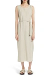 Mm Global Tie Waist Sleeveless Maxi Dress In Sand