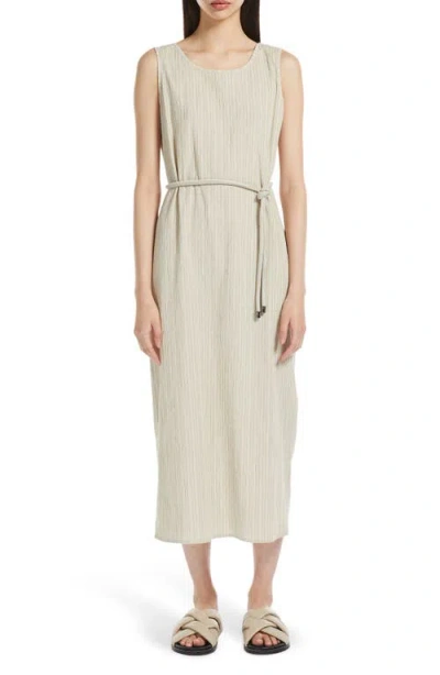 Mm Global Tie Waist Sleeveless Maxi Dress In Sand
