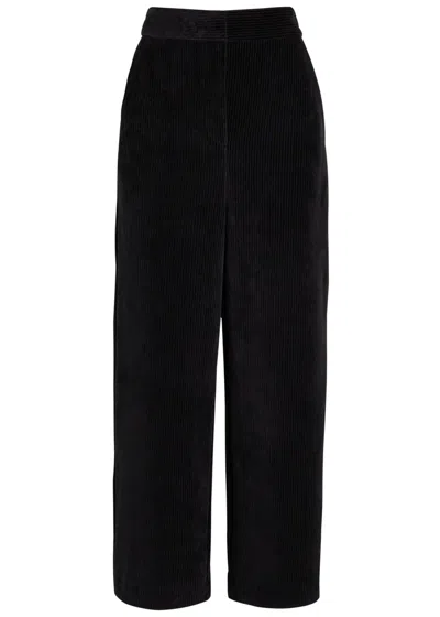 Mm Gocce Wide-leg Corduroy Trousers In Black