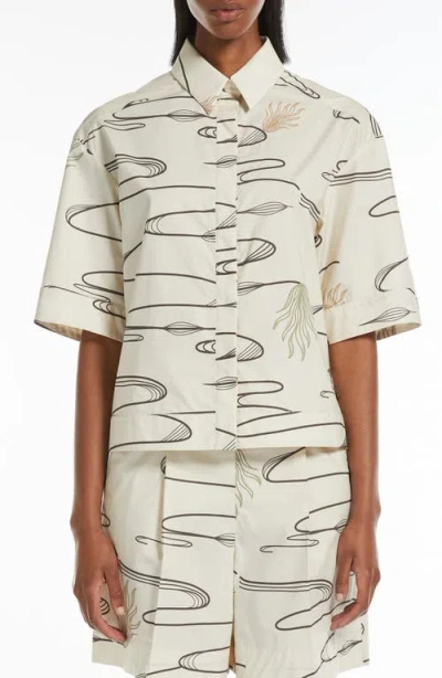 Mm Jenni Print Shirt In Sand