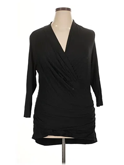 Pre-owned Mm. Lafleur 3/4 Sleeve Blouse In Black
