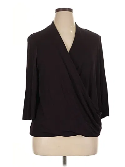 Pre-owned Mm. Lafleur 3/4 Sleeve Blouse In Black