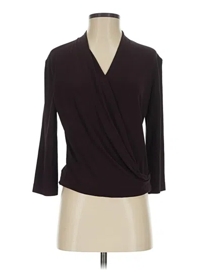 Pre-owned Mm. Lafleur 3/4 Sleeve Blouse In Burgundy