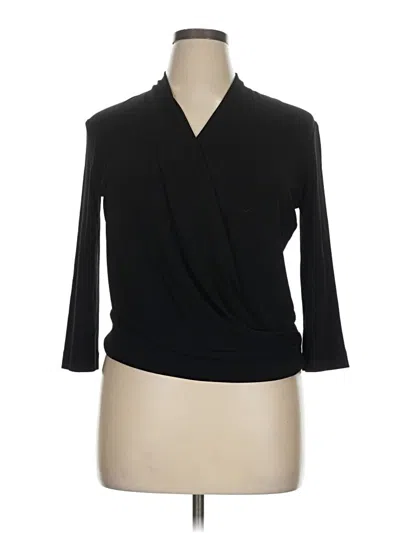 Pre-owned Mm. Lafleur 3/4 Sleeve Top Black Cowl Neck Tops