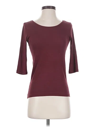 Pre-owned Mm. Lafleur 3/4 Sleeve Top Burgundy Boatneck Tops