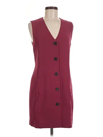 Pre-owned Mm. Lafleur Casual Dress In Burgundy