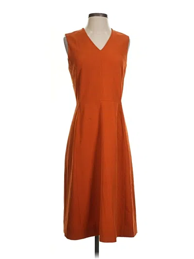 Pre-owned Mm. Lafleur Casual Dress In Orange