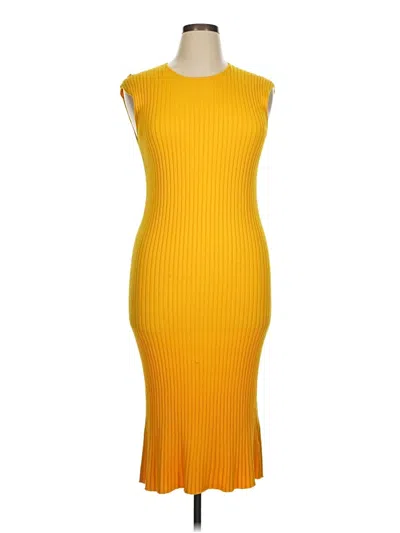 Pre-owned Mm. Lafleur Casual Dress In Yellow