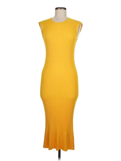 Pre-owned Mm. Lafleur Casual Dress In Yellow