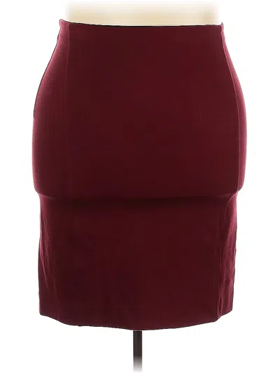 Pre-owned Mm. Lafleur Casual Skirt In Burgundy