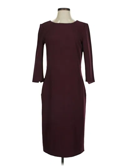 Pre-owned Mm. Lafleur Cocktail Dress In Burgundy