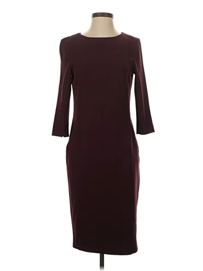 Pre-owned Mm. Lafleur Cocktail Dress In Burgundy