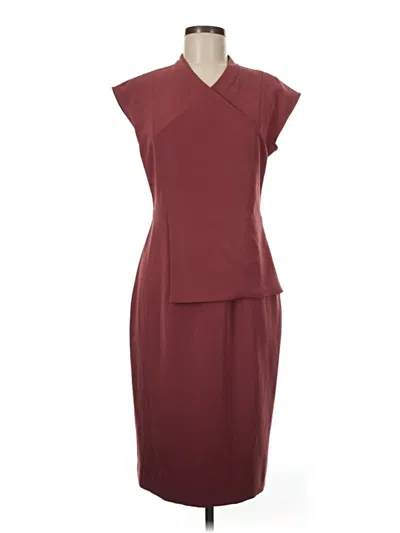 Pre-owned Mm. Lafleur Cocktail Dress In Burgundy