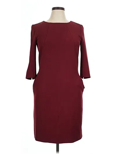 Pre-owned Mm. Lafleur Cocktail Dress In Burgundy