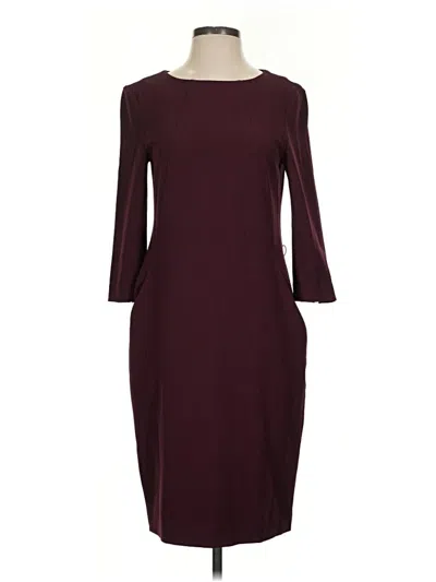 Pre-owned Mm. Lafleur Cocktail Dress In Burgundy