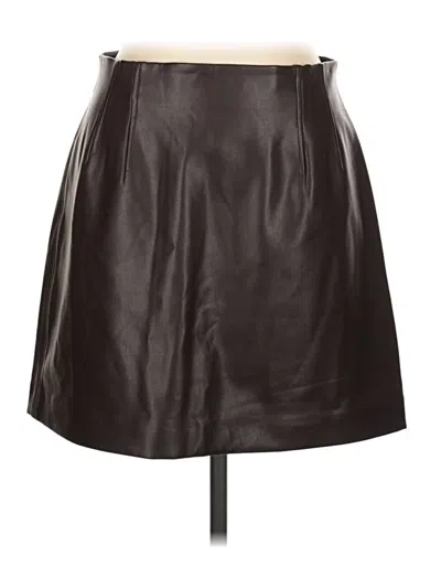 Mm. Lafleur Faux Leather Skirt In Black