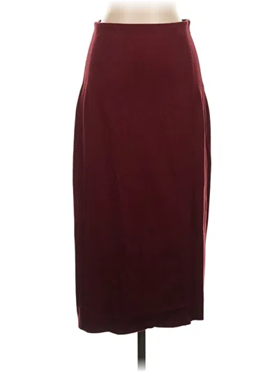 Pre-owned Mm. Lafleur Formal Skirt In Burgundy
