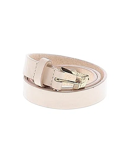 Pre-owned Mm. Lafleur Leather Belt In Ivory