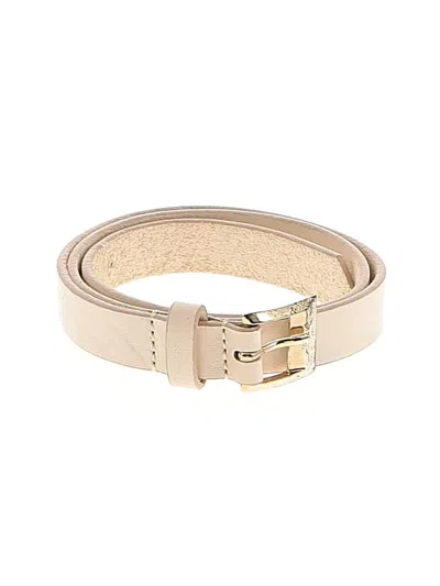 Pre-owned Mm. Lafleur Leather Belt In Ivory