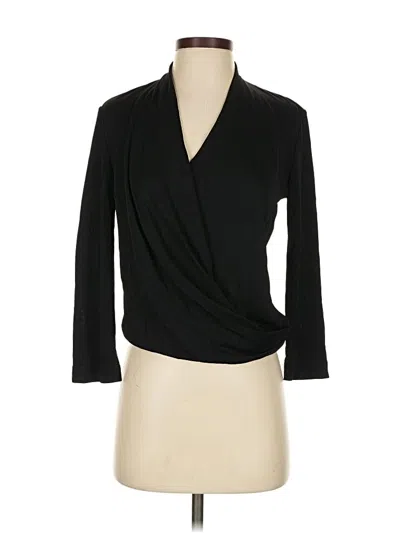 Pre-owned Mm. Lafleur Long Sleeve Blouse In Black