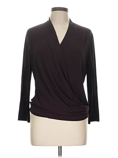 Pre-owned Mm. Lafleur Long Sleeve Blouse In Black